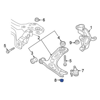Volkswagen OE - Steering Knuckle Nut