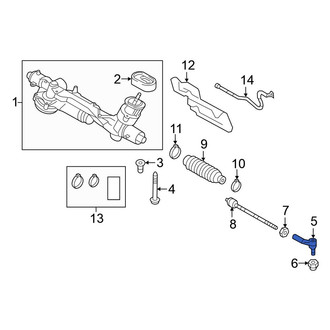 Volkswagen OE - Front Left Outer Steering Tie Rod End