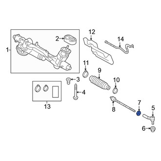 Volkswagen OE - Outer Steering Tie Rod Nut