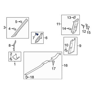 Volkswagen OE - Body A-Pillar Trim Panel Clip