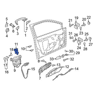 Volkswagen OE - Front Left Door Lock Rod Cover
