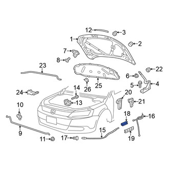 Volkswagen OE - Hood Release Cable Bracket