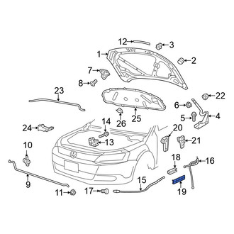 Volkswagen OE - Hood Release Cable Clamp