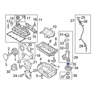 Volkswagen OE - Engine Oil Cooler Cover O-Ring