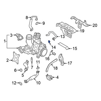 Volkswagen OE - Upper Turbocharger Oil Line O-Ring