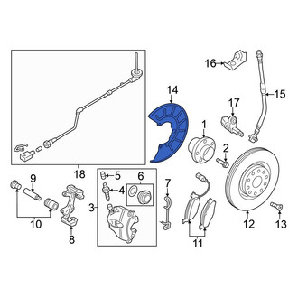 Volkswagen OE - Front Right Brake Dust Shield