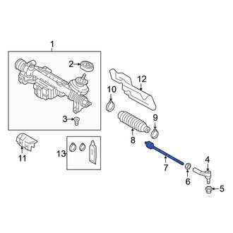 Volkswagen OE - Front Right Outer Steering Tie Rod End