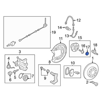 Volkswagen OE - Rear Wheel Bearing Dust Cap