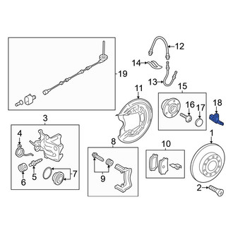 Volkswagen OE - Rear Left ABS Wheel Speed Sensor