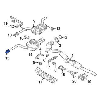 Volkswagen OE - Rear Exhaust Muffler Clamp