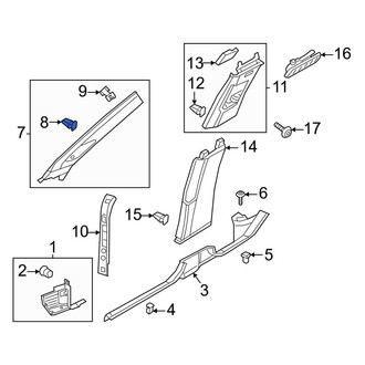 Volkswagen OE - Upper Quarter Panel Trim Panel Clip