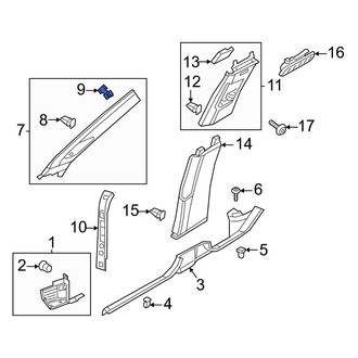 Volkswagen OE - Body A-Pillar Trim Panel Clip