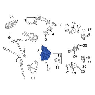 Volkswagen OE - Rear Left Door Latch Assembly