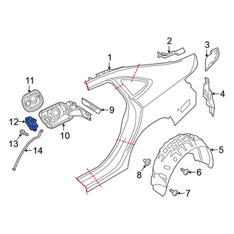 Volkswagen OE - Rear Fuel Filler Door Lock Actuator