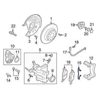 Volkswagen OE - Rear Disc Brake Anti-Rattle Clip