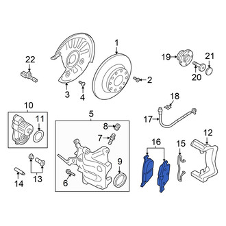 Volkswagen OE - Rear Disc Brake Pad Set