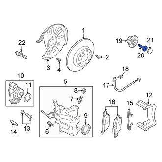 Volkswagen OE - Axle Hub Mounting Bolt