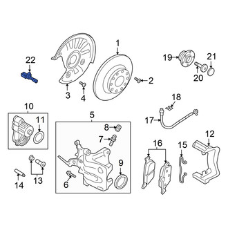 Volkswagen OE - Rear ABS Wheel Speed Sensor