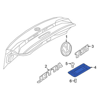 Volkswagen OE - Rear License Plate Bracket