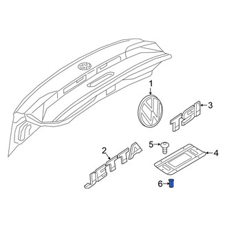 Volkswagen OE - Rear License Plate Bracket Nut