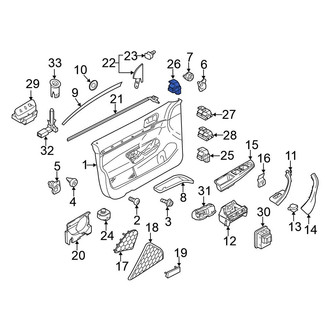 Volkswagen OE - Rear Door Window Switch