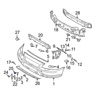 Volvo OE - License Plate Bracket Nut