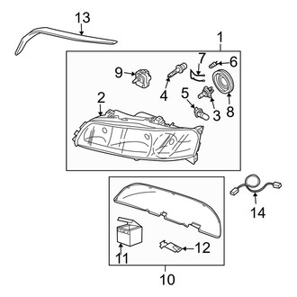 Volvo OE - Front Lamps - Headlamp Components (W/O Xenon)