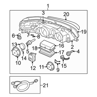 Volvo OE - Front Lamps - Headlamp Components (With Xenon), (X/C)