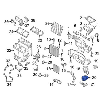 Volvo OE - Inner HVAC Blower Motor Cover