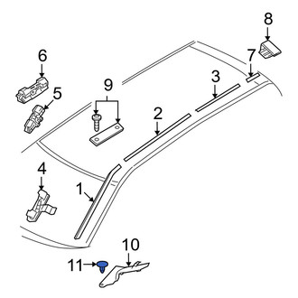 Volvo OE - Front Roof Drip Molding Clip