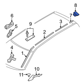 Volvo OE - Left Roof Molding Cap