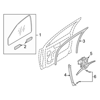 Volvo OE - Front Door - Glass & Hardware (Base)