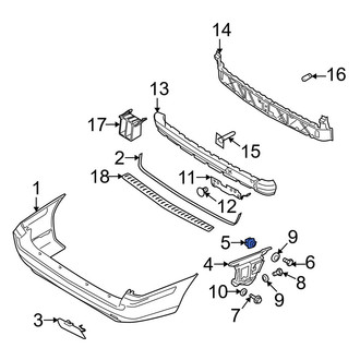 Volvo OE - Rear Bumper Guide Clip