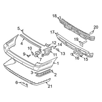 Volvo OE - Rear Bumper - Bumper & Components (W/O Park Assistant), (Base)