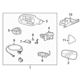 Volvo OE - Front Door - Outside Mirrors (W/O Power Folding), (X/C)