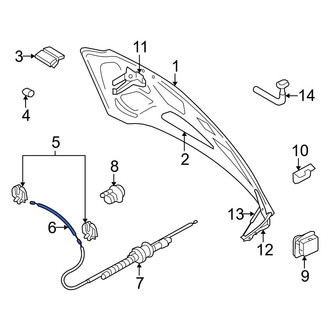 Volvo OE - Front Hood Release Cable