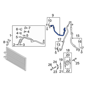 Volvo OE - A/C Refrigerant Discharge Hose