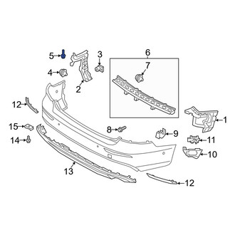 Volvo OE - Bumper Cover Support Rail Screw