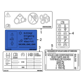 Volvo OE - A/C System Information Label