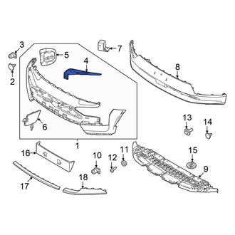 Volvo OE - Front Left Upper Inner Bumper Cover Bracket