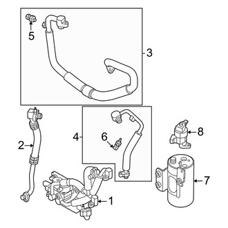 Volvo OE - Air Conditioner & Heater - Condenser, Compressor & Lines (Front A/C Lines)