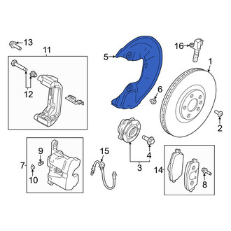 Volvo OE - Front Left Brake Dust Shield