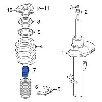 Volvo OE - Front Suspension Strut Bumper
