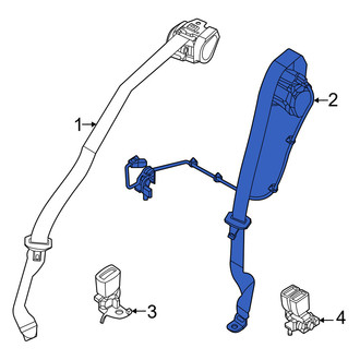 Volvo OE - Rear Center Seat Belt Lap and Shoulder Belt