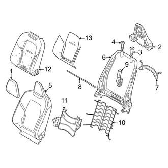 Volvo OE - Seats & Tracks - Passenger Seat Components (Seat Back)