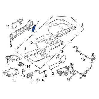 Volvo OE - Front Right Outer Seat Back Recliner Adjustment Mechanism Cover