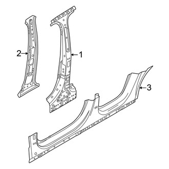 Volvo OE - Pillars, Rocker & Floor - Center Pillar & Rocker