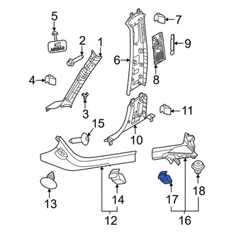 Volvo OE - Front Door Sill Plate Clip