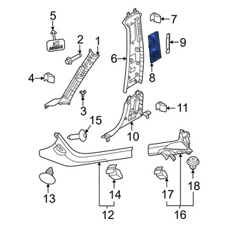Volvo OE - Left Seat Belt Height Adjuster Cover