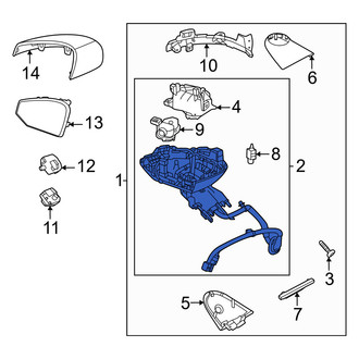 Volvo OE - Front Left Door Mirror Housing